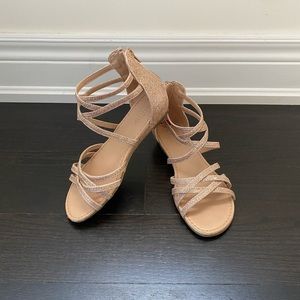 Girls Rose Gold Sandals